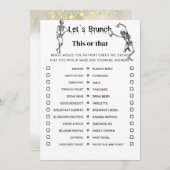 Halloween dit of dat brunch party spel kaart (Voorkant / Achterkant)