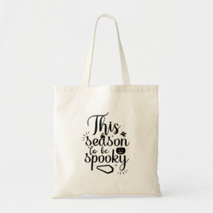 Halloween dit seizoen wordt Spooky Snoep Canvas ta Tote Bag