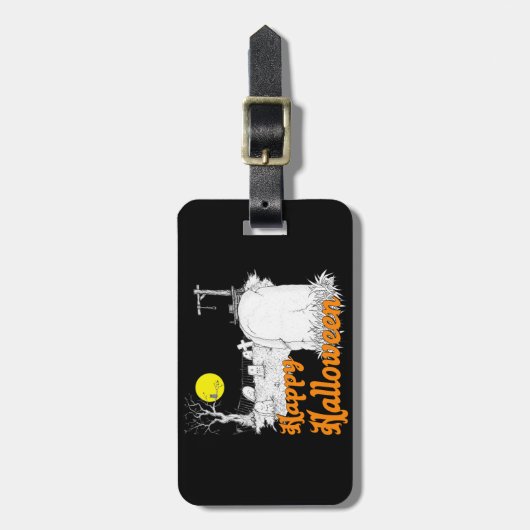 Halloween DIY Bagagelabel (Voorkant verticaal)