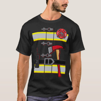 Halloween DIY Firefighter Uniform Costume T-shirt