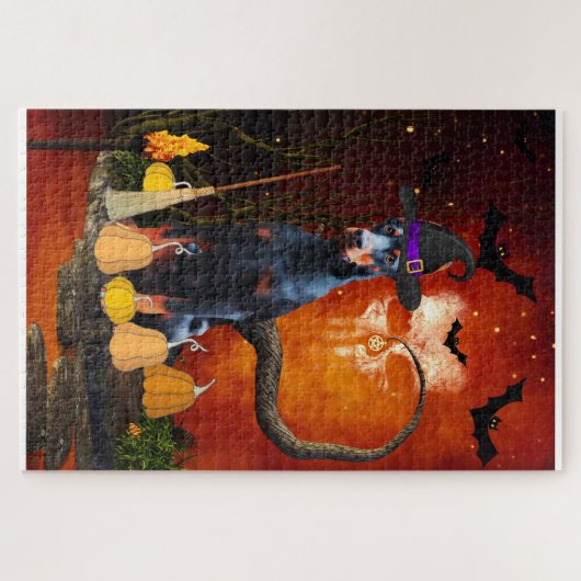 Halloween Doberman Dog Legpuzzel (Horizontaal)