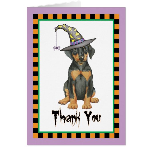 Halloween Doberman Hartelijk dank (Voorkant)