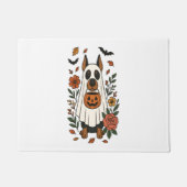 Halloween Doberman Pinscher Flowers Deurmat (Voorkant)
