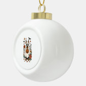Halloween Doberman Pinscher Flowers Keramische Bal Ornament (Rechts)