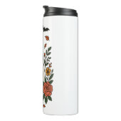 Halloween Doberman Pinscher Flowers Thermosbeker (Geroteerd rechts)