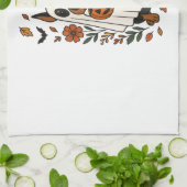 Halloween Dobermann Pincher Bloemen Theedoek (Gevouwen)