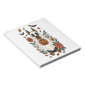 Halloween Dobermann Pinscher Bloemen Notitieblok (Schuin)