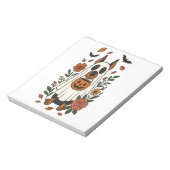 Halloween Dobermann Pinscher Bloemen Notitieblok (Linkerzijde)