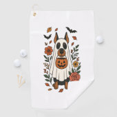 Halloween Dobermann Pinschers Bloemen Golfhanddoek (Insitu)