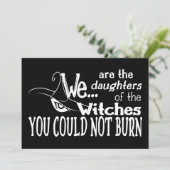 halloween dochters heksen geen wit kaart (Staand voorkant)