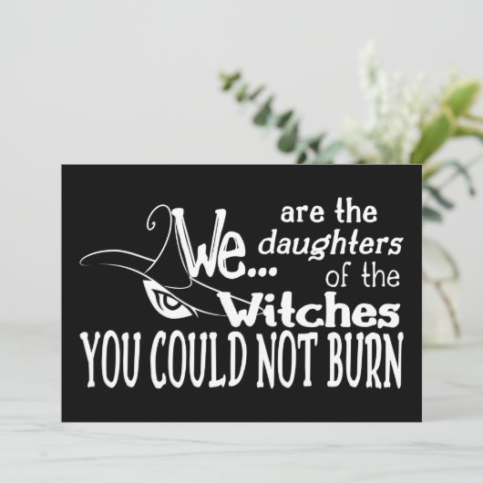 halloween dochters heksen geen wit kaart (Staand voorkant)