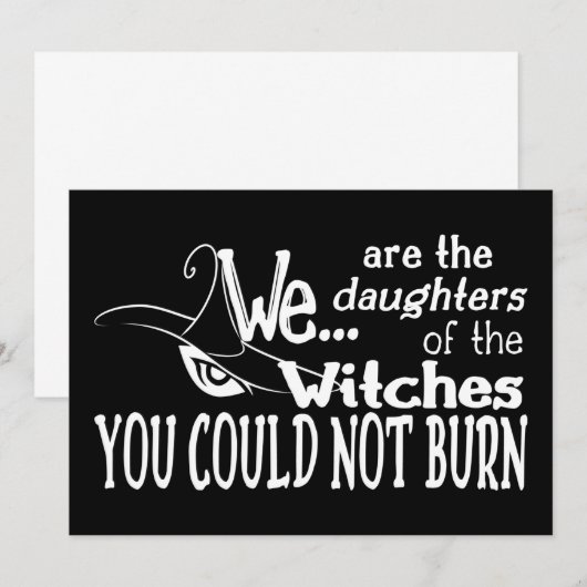 halloween dochters heksen geen wit kaart (Voorkant / Achterkant)