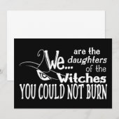 halloween dochters heksen konden niet wit branden kaart (Voorkant / Achterkant)