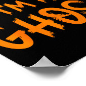 Halloween doe alsof een spook kostuum grappig luie poster (Hoek)