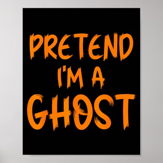 Halloween doe alsof een spook kostuum grappig luie poster (Voorkant)