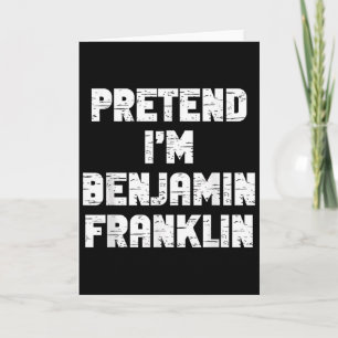 Halloween Doe alsof ik Benjamin Franklin Kostuum L Kaart