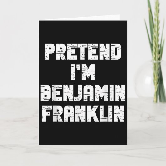 Halloween Doe alsof ik Benjamin Franklin Kostuum L Kaart (Voorkant)