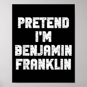 Halloween Doe alsof ik Benjamin Franklin Kostuum L Poster