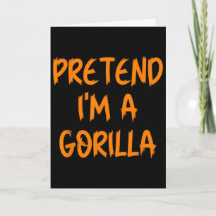 Halloween Doe alsof ik een gorillapak voor luie ki Kaart