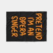 Halloween Doe alsof ik een operazanger ben Kostuum Fleece Deken (Voorkant (Horizontaal))