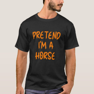 Halloween Doe alsof ik een paard kostuum grappig l T-shirt