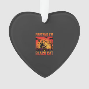 Halloween Doe alsof ik Zwarte Kat ben Geest Huis D Ornament