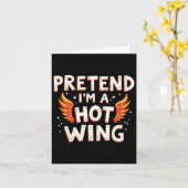 Halloween doen alsof ik een hete vleugel kostuumki kaart (Gele Bloem)