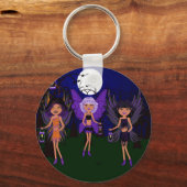 Halloween doet de ondiepe zusters sleutelhanger (Voorkant)