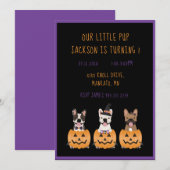 Halloween Dog Birthday French Bulldogs Kaart (Voorkant / Achterkant)