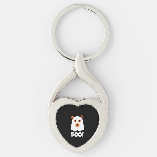 Halloween Dog Boo Sleutelhanger (Voorkant)