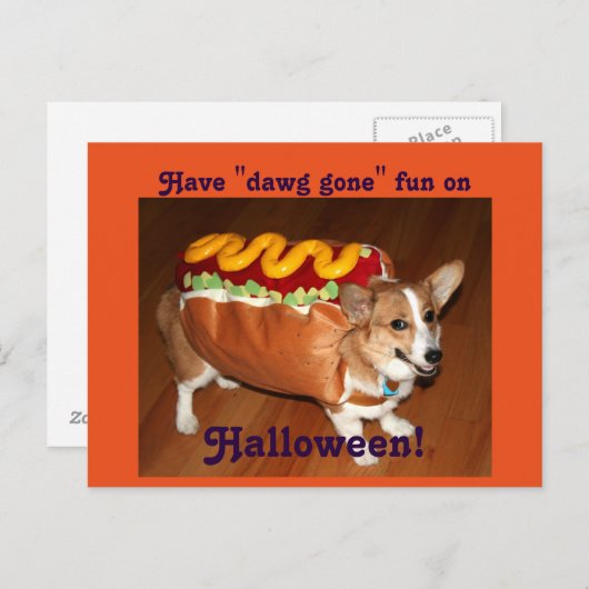 Halloween Dog Briefkaart (Voorkant / Achterkant)