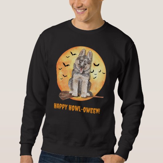 Halloween Dog Duitse Herder Sweatshirt voor mannen (Voorkant)