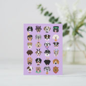 Halloween Dog Faces Briefkaart (Staand voorkant)