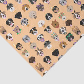 Halloween Dog Faces Pattern Tissuepapier (Detail)