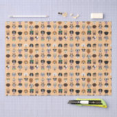 Halloween Dog Faces Pattern Tissuepapier (Craft)