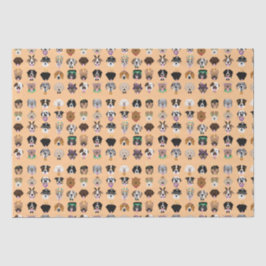 Halloween Dog Faces Pattern Tissuepapier