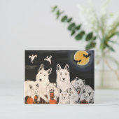 Halloween Dog Family Briefkaart (Staand voorkant)