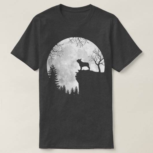 Halloween Dog Frenchie T-shirt Frenchie Dog Moon H (Design voorkant)