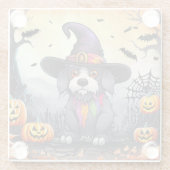 Halloween Dog Glazen Onderzetter (Achterkant)