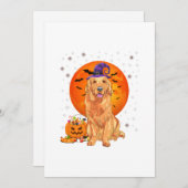 Halloween Dog Golden Retriever Aankondiging (Voorkant / Achterkant)
