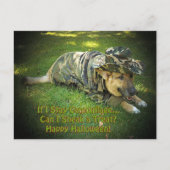Halloween Dog in Camouflage Briefkaart (Voorkant)