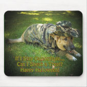Halloween Dog in Camouflage Muismat (Voorkant)