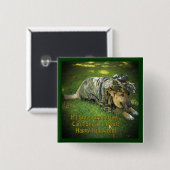 Halloween Dog in Camouflage Vierkante Button 5,1 Cm (Voorkant /achterkant)