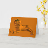 Halloween Dog Kaart (Gele Bloem)
