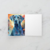 Halloween Dog met Pompoenen Griezelen Kaart (Binnen)