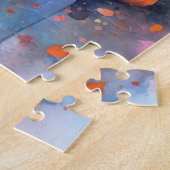 Halloween Dog met Pompoenen Griezelen Legpuzzel (Zijkant)