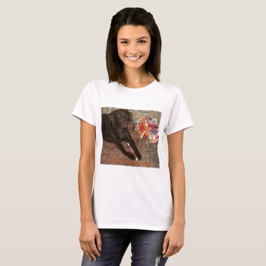 Halloween Dog met Sweet Tooth Womens T-shirt (Voorkant volledig)