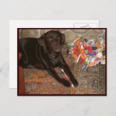 Halloween Dog met zoete tand Briefkaart (Voorkant / Achterkant)