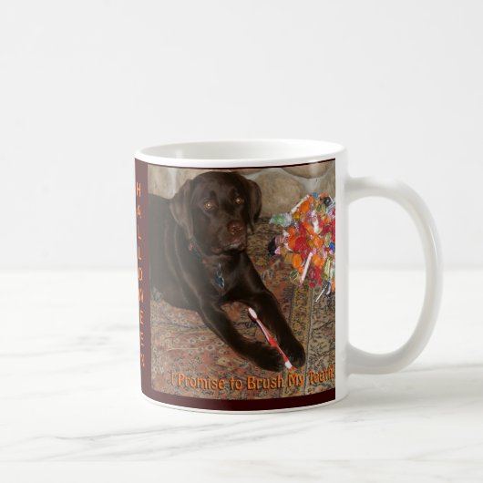 Halloween Dog met zoete tand Koffiemok (Rechts)