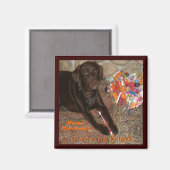 Halloween Dog met zoete tand Magneet (Voorkant / Achterkant)